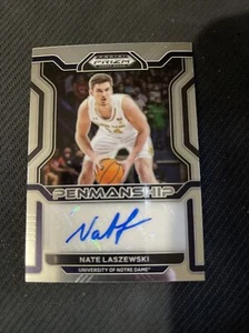 2022-23 Panini Prizm Draft Picks College Penmanship Nate Laszewski #CP-NLA Auto - Picture 1 of 2