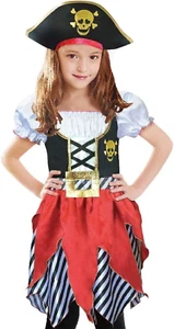 Girls Pirate Costume Buccaneer Princess Dress for Kids Pirate Costume Pirate Rol - Picture 1 of 13