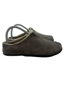 Sorel Kids Youth Size 5 Gray Falcon Ridge Sherpa Lined Slippers NY3926-052 - Picture 1 of 8