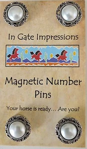 ENCAJE PERLA Número magnético Pines Espectáculo Caballo Número Portadores de imán - Imagen 1 de 1