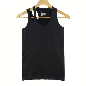 Helmut Lang schwarzes Slashed Seamless Nylon Tank Top Gr. M/L - Bild 1 von 5