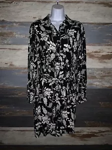 Worn Well Women’s Black Long Sleeve Full Front Button Up Dress Size Small S NWOT - Picture 1 of 5