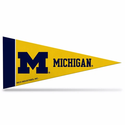 Michigan Wolverines Felt Mini Pennants, 4" x 9" - Licensed by Rico - Made In USA Cover