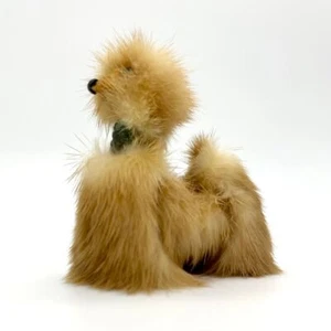 Vintage Mink Fur Dog Brooch Pin Collectible Decorative Animal Small 2.5 inch - Picture 1 of 7