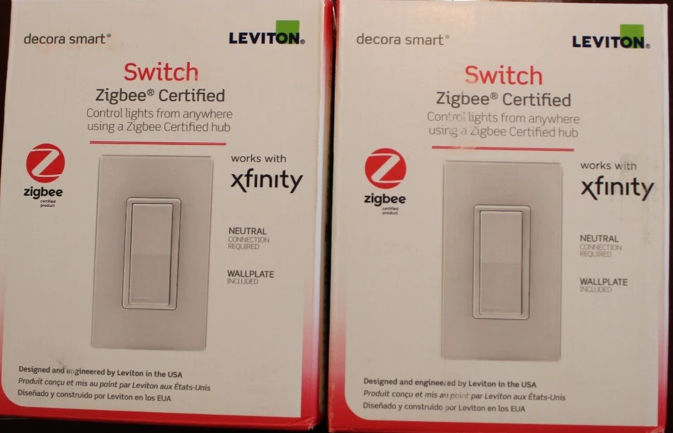 Leviton DG15S-1BW - Decora Smart Switch Zigbee Certified White -