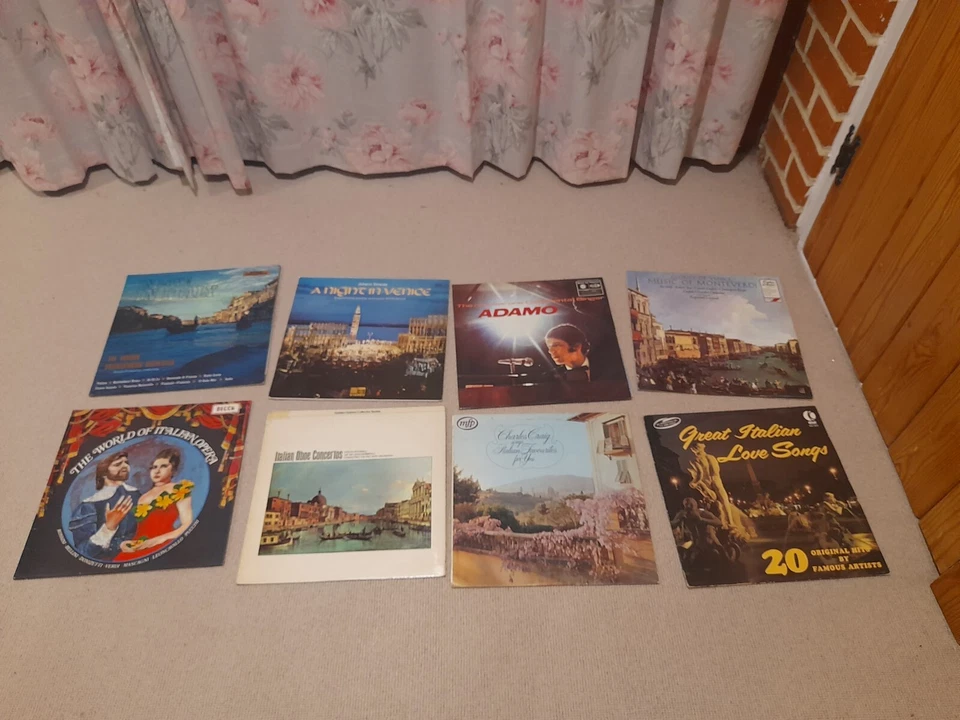 Collection 8 Italian vinyl LPs Records Italy Opera Love Songs Venice Monteverdi - Image 1 of 1