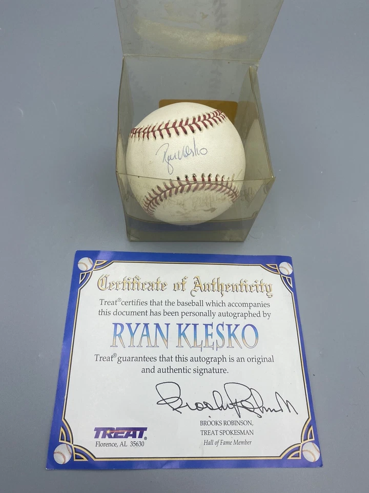 Ryan Klesko Autografiado Rawlings Liga Oficial Béisbol MLB Certificado de Autenticidad Foto 1 de 2