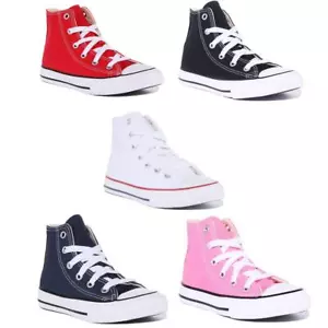 Converse Ashi Core Unisex Lace Up High Top Trainers In Red Size UK 1 - 14 - Picture 1 of 31