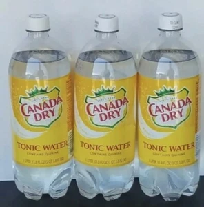 Quinine Canada Dry Tonic Water Lot Of (3) 1 liter Bottle like Schweppe's Fresh - Picture 1 of 2