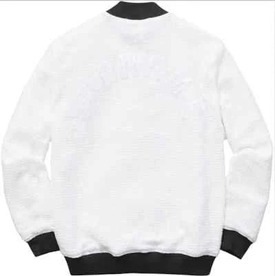 Chaqueta Universitaria Supreme Boucle Blanca Pequeña Foto 1 de 4