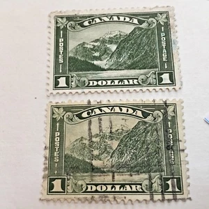 DOS. CANADÁ #177 USADO 1 $ MT. EDITH CAVELL, SELLO - Imagen 1 de 2