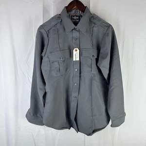 Flying Cross The Command Shirt Gray Polyester Security Uniform Women’s Large - Picture 1 of 12