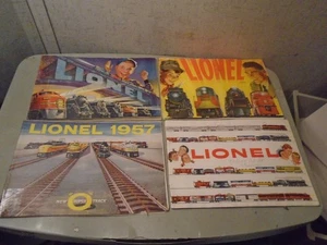 lionel 4 catalogs 1955, 1957, 1952, 1954 all have tape repairs to binding all ar - Picture 1 of 1
