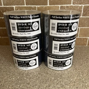 300 x Ritek Arita DVD-R 16x Printable 4.7GB Blank Discs 120 mins RITEK F01 dye - Photo 1/3