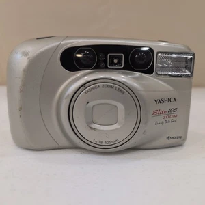 Yashica Elite 105 Zoom Quartz Date 35mm Point Shoot Film Camera Kyocera - Picture 1 of 9