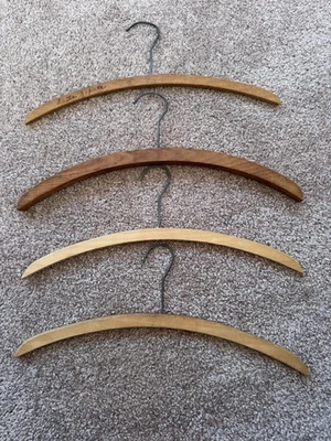 Vintage Wooden Hangers Set Of 4 - Image 1 of 2