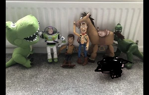 Toy Story Woody Buzz Lightyear Bullseye Rex Talking Bundle Thinkway Toys - Picture 1 of 7