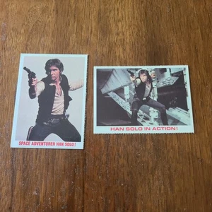 Han Solo Harrison Ford 1977 Burger King Coca Cola Star Wars Cards Lot Of 2  - Picture 1 of 6