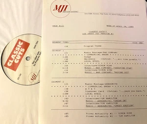 4/24/89 CLASSIC CUTS: 9 INTERVIEWS/ARTIST MONTAGES/9 TUNES: THE BAND, AEROSMITH - Picture 1 of 5