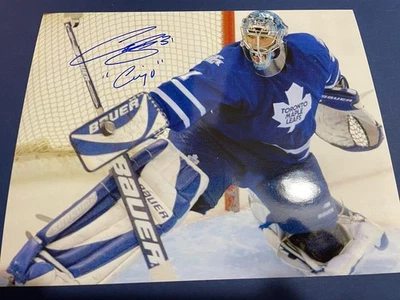 Toronto HOJAS DE ARCE Curtis Joseph Firmado s/ CUJO KICK Ahorra Personalizado 8X10 Holo Certificado de Autenticidad Foto 1 de 4