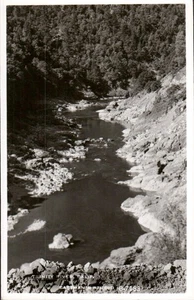 Foto postal real vintage RPPC View Trinity River California años 40 Eastman - Imagen 1 de 2
