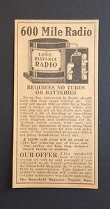 Antique 600 Mile Car Radio - 1927 AD Classic Automobile Historic Art Decor - Picture 1 of 1