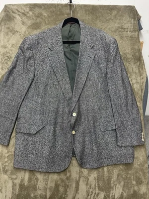 Botany 500 Blazer Sport Coat Textured 100% Silk Vintage Union USA Made Mens 54R - Image 1 of 4
