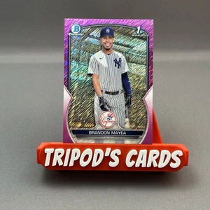 2023 Bowman Chrome 1st Brandon Mayea #BCP-188 Fuchsia Shimmer Refractor #98/199 - Bild 1 von 2