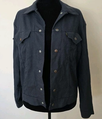 Vtg 60's Levi's Trucker Jacket Size 42 Canvas Twill Black & Gold Tab Workwear L - Image 1 of 4