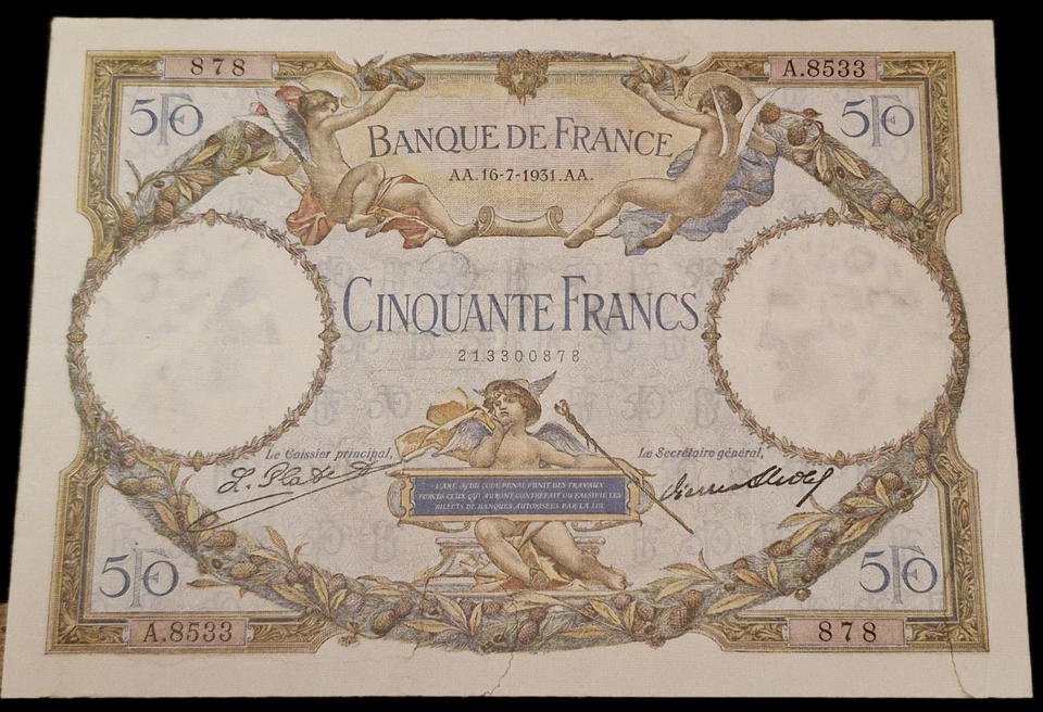 50 Francs Luc Olivier Merson 1931 - image 1 of 2