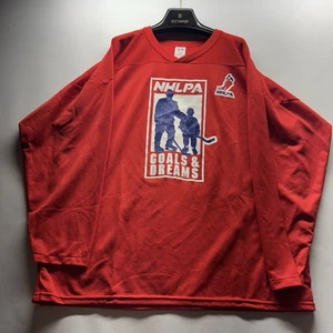 Vintage Canada NHLPA Goals & Dreams SP Hockey Jersey Red Made in Canada XL - Picture 1 of 13
