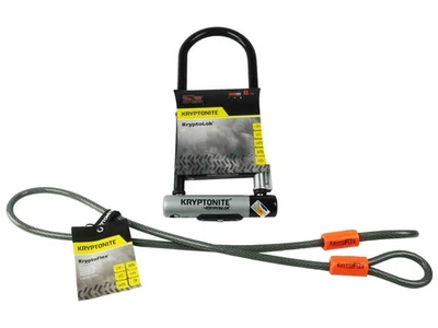 Kryptonite KryptoLok Series 2 LS FlexFrame-U bracket and 1004 4ft Looped cable - Image 1 of 4