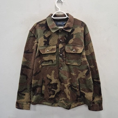 Ralph Lauren Polo Army Jungle Camouflage Long Overshirt Shirt Schaket Size Large - Image 1 of 4