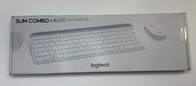 Logitech MK470 Slim Combo Wireless Keyboard and Mouse, White - Plug & Play - Image 1 of 4