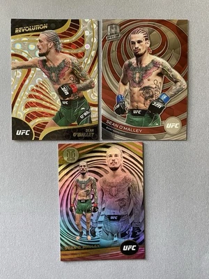 3 cards 2023 UFC Chronicles Sean O'Malley Revolution Groove  Spectra  Illusions - Image 1 of 2