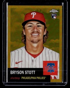 2022 Topps Chrome Platinum Anniversary #79 Bryson Stott Gold Refractor #5 /50 - Bild 1 von 2