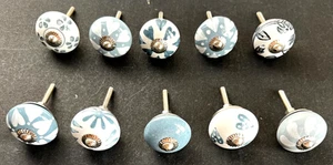 Perillas de cerámica gris y blanco - Perilla de 20 piezas - Eleva el aspecto de tus muebles - Imagen 1 de 8