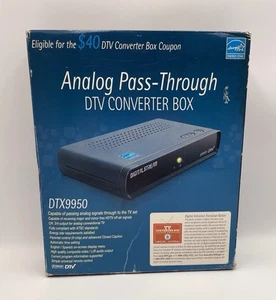 Digital Stream Analog Pass-Through DTV Converter Box Model DTX9950 No Remote - Picture 1 of 13