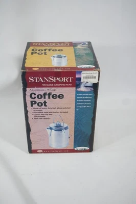 Stansport Camper's Percolator 9 杯咖啡壶全新带盒 — 第 1/4 张图片