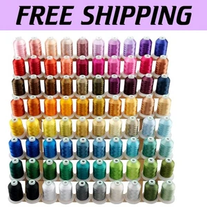 80 Spools 1000M Polyester Embroidery Thread Kit - Janome & Robison-Anton Colors - Picture 1 of 8