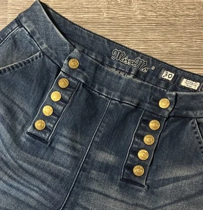 Miss Me High Rise Wide Leg Double Down 5-Button Snap Fly Jeans Size 30 (30x34) - Picture 1 of 13