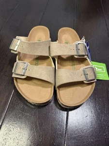 DS Birkenstock Arizona Taupe Unisex Sandals Vegan Size 43 / US 10 NEW No Box - Picture 1 of 6