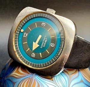 Longines Comet 17J vintage años 60 acero inoxidable cuerda manual - recién reparado  - Imagen 1 de 6