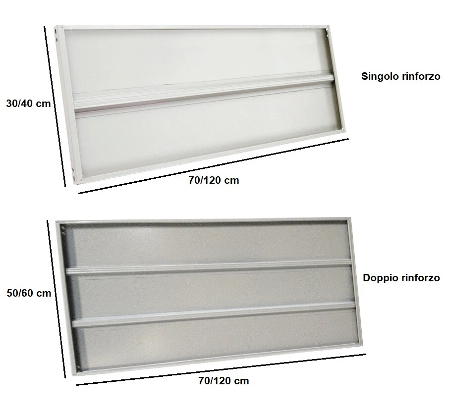 Scaffale Ripiano con Rinforzo Componibile in Acciaio Ricambio Varie Dimensioni - Immagine 1 di 4