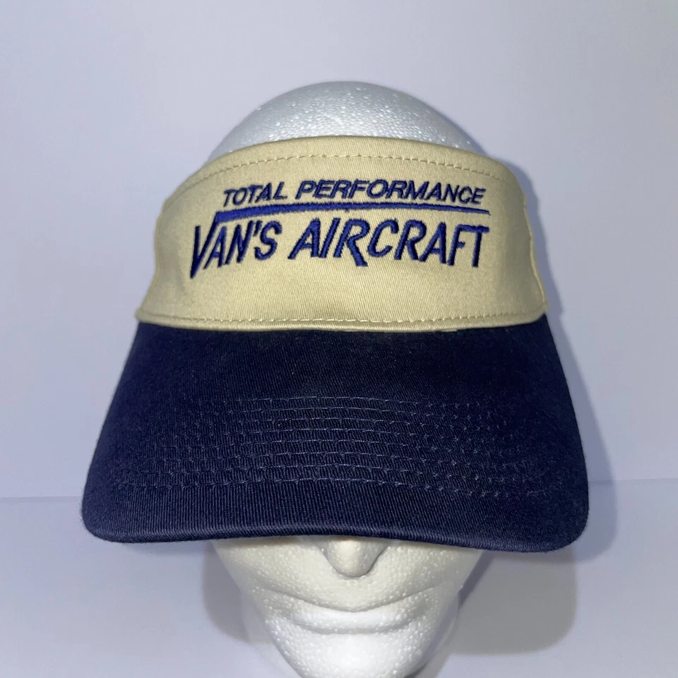 Viseira solar Van's Model Aircraft desempenho total vintage Otto bronzeada e azul - Imagem 1 de 4
