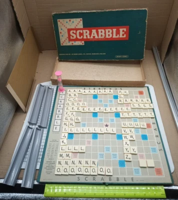 Scrabble Board Game, Vintage 1955 Edition, Spear’s Games Party All Letters ETC. - Image 1 of 4