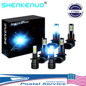 For Toyota Corolla 2001 - 2004 9005 9006 Combo LED Headlight H3 Fog 8000K Bulbs - Picture 1 of 10