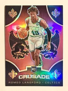 2019-20 Crusade Romeo Langford Pink Holo Prizm Refractor Rookie SP RC #525 Spurs