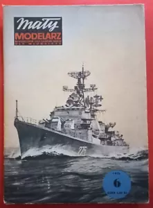Modellbaubogen Maly Modelarz 6/1976, Zerstörer ORP WARSZAWA in 1:200 - Bild 1 von 9