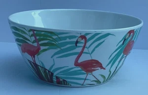 Cynthia Rowley Melamine Pink Flamingos on white 6" Soup or Cereal Bowl - Picture 1 of 6